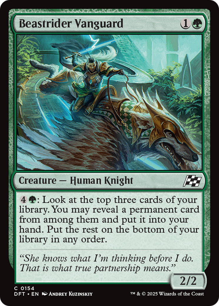Beastrider Vanguard (-154) - Feuille d'Aetherdrift 