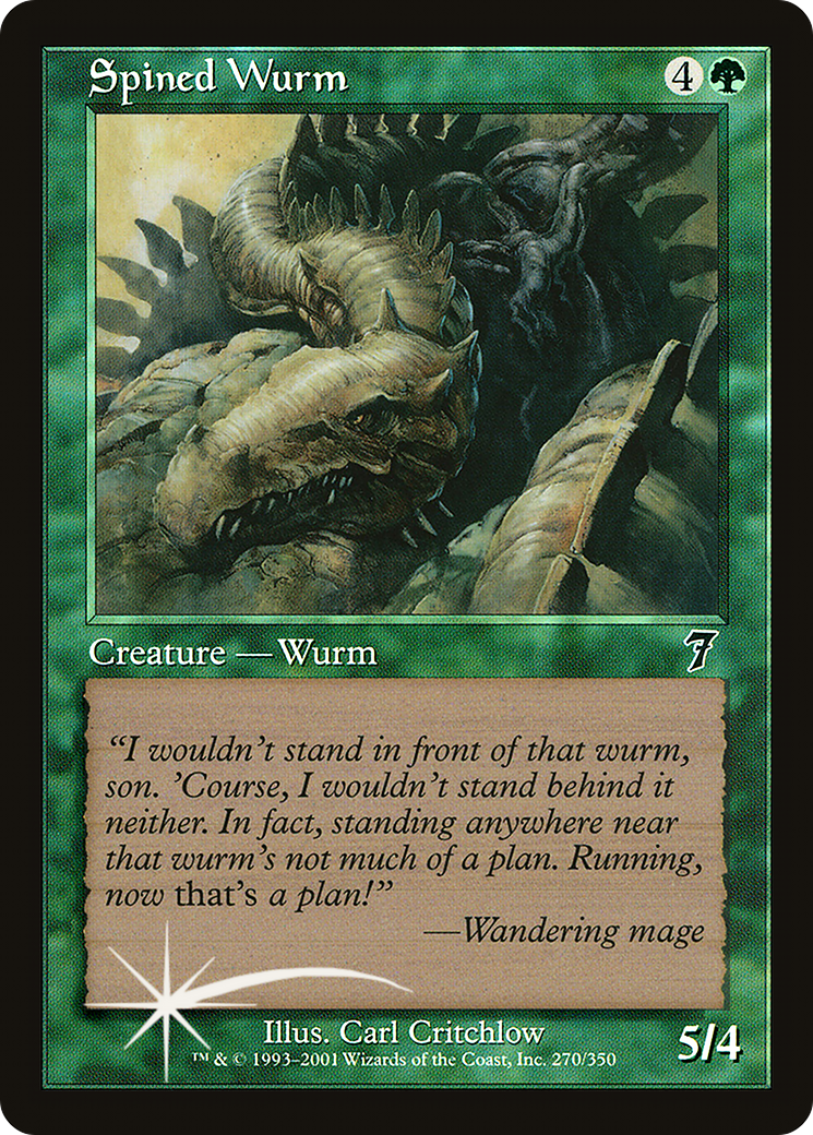 Spined Wurm (7ED-270★) - Seventh Edition Foil