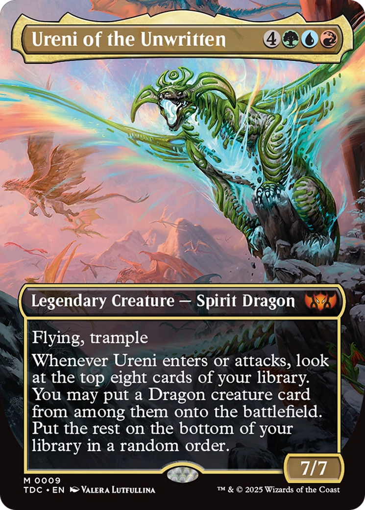 Ureni des non-écrits (TDC-009) - Tarkir : Dragonstorm Commander (sans bordure) Foil 