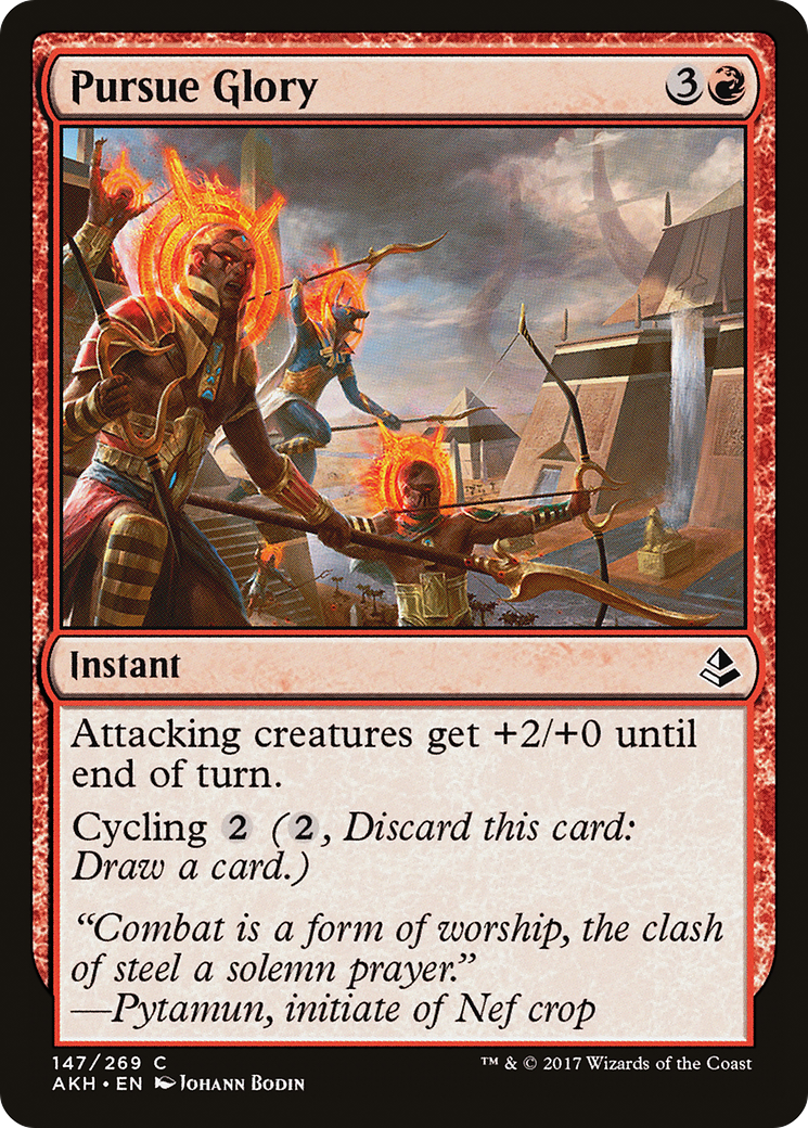 Poursuivre la gloire (AKH-147) - Feuille d'Amonkhet 
