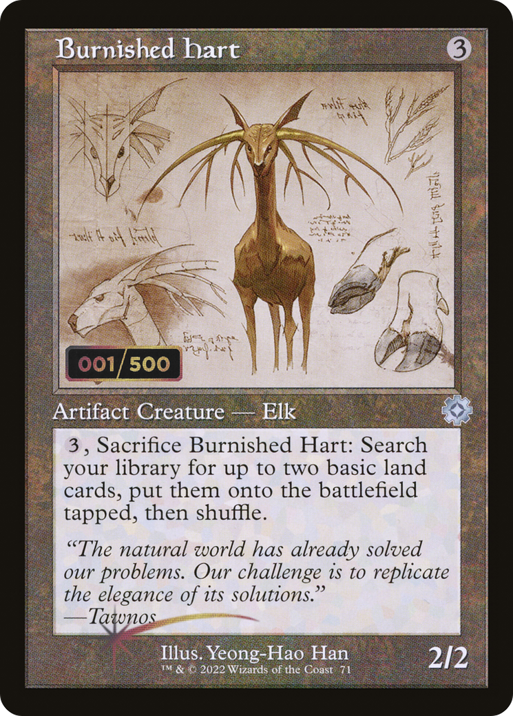 Burnished Hart (Schematic) (Serial Numbered) (BRR-071) - The Brothers' War Retro Artifacts Foil