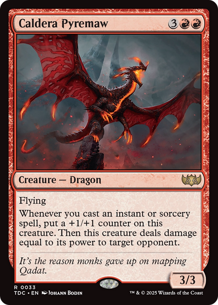 Pyremaw de Caldera (TDC-033) - Commandant : Tarkir : Tempête de dragons
