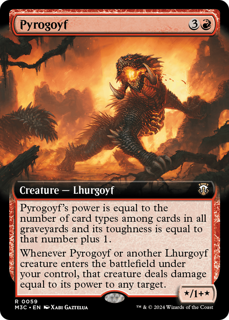 Pyrogoyf (M3C-059) - Commandant de Modern Horizons 3 : (Extended Art)