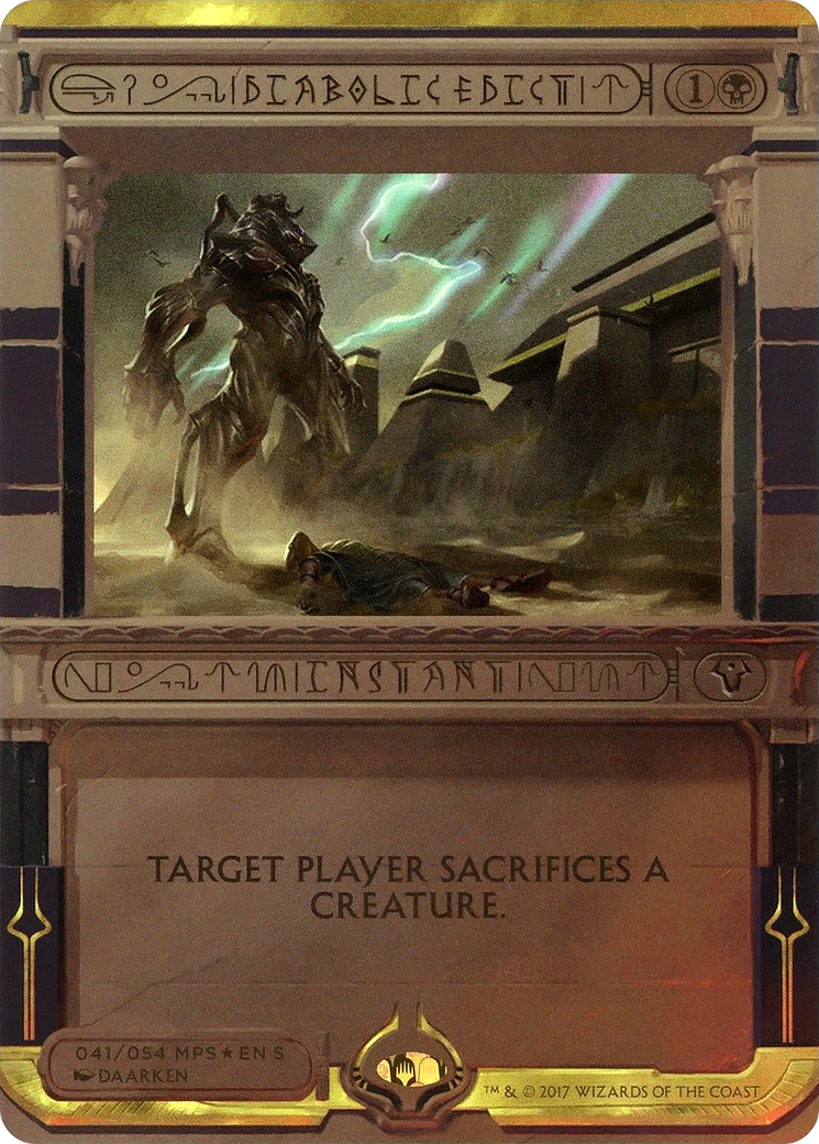 Édit diabolique (MP2-041) - Invocations d'Amonkhet (sans bordure) 