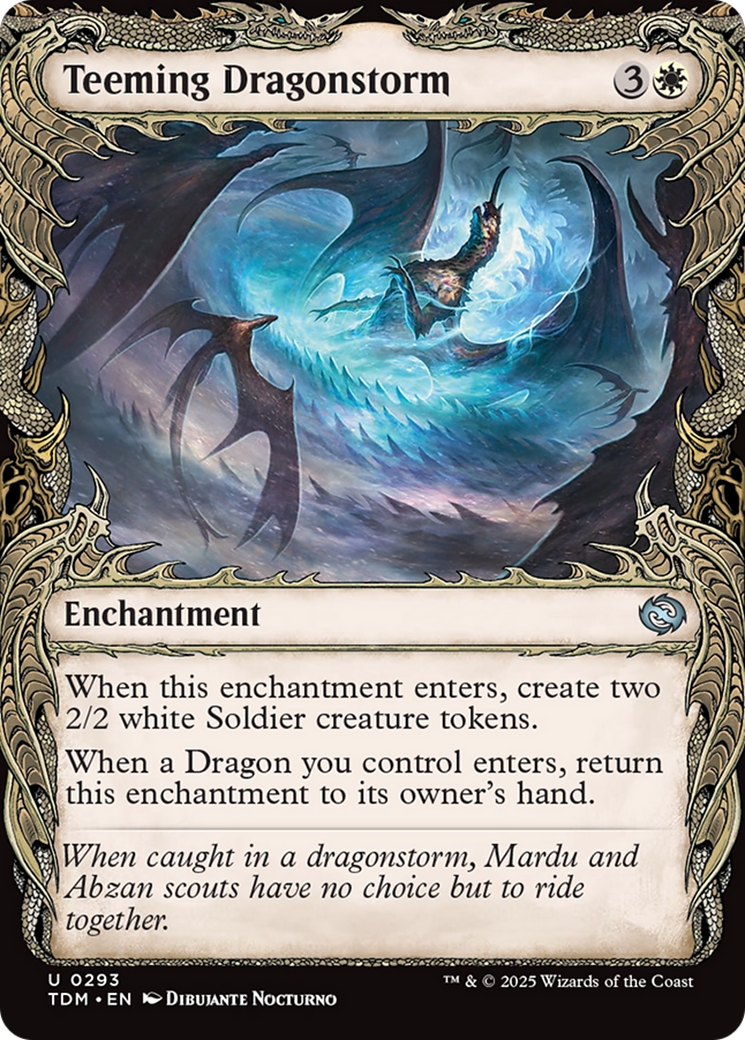 Teeming Dragonstorm (TDM-293) - Tarkir: Dragonstorm: (Showcase, enchantment)