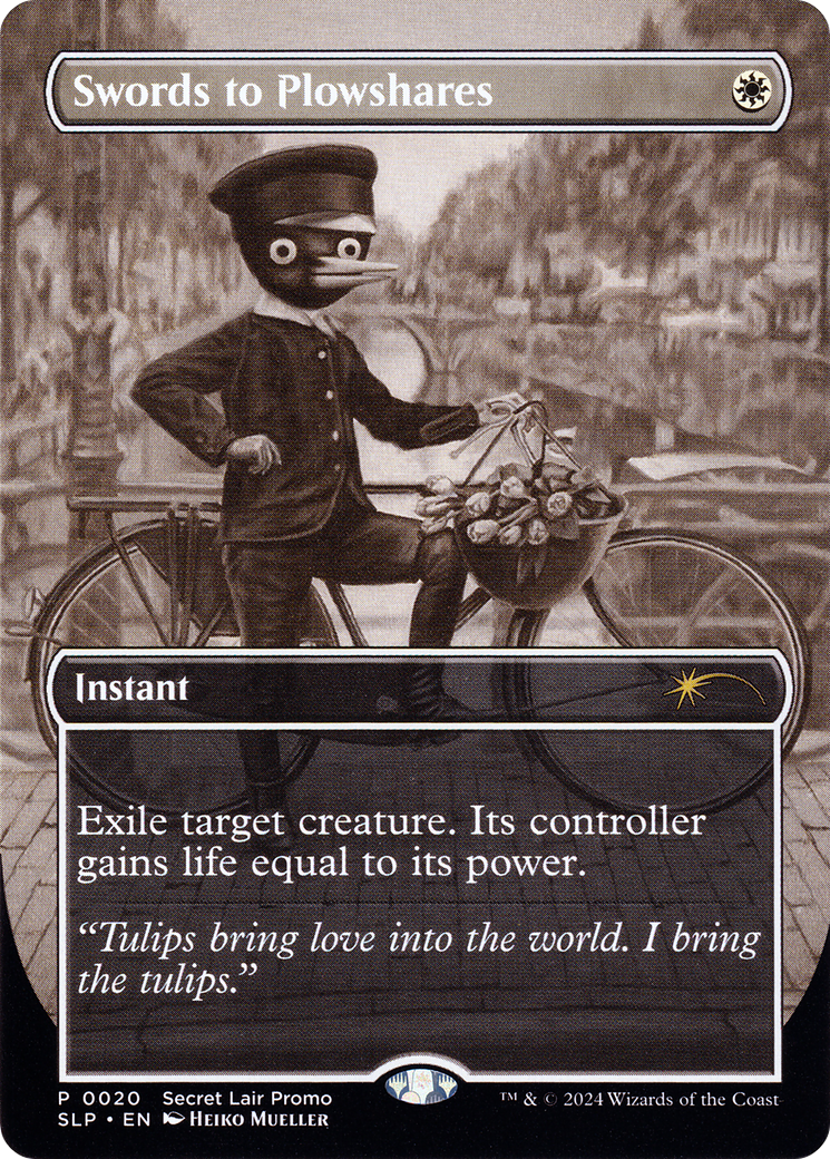 Swords to Plowshares (SLP-020) - Secret Lair Showdown (Borderless) Foil