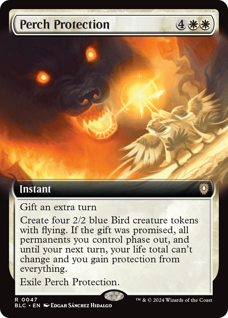 Perch Protection (BLC-047) - Bloomburrow Commander: (Extended Art)