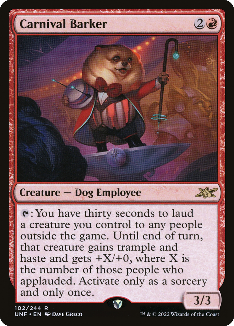 Carnival Barker (UNF-102) - Unfinity Foil