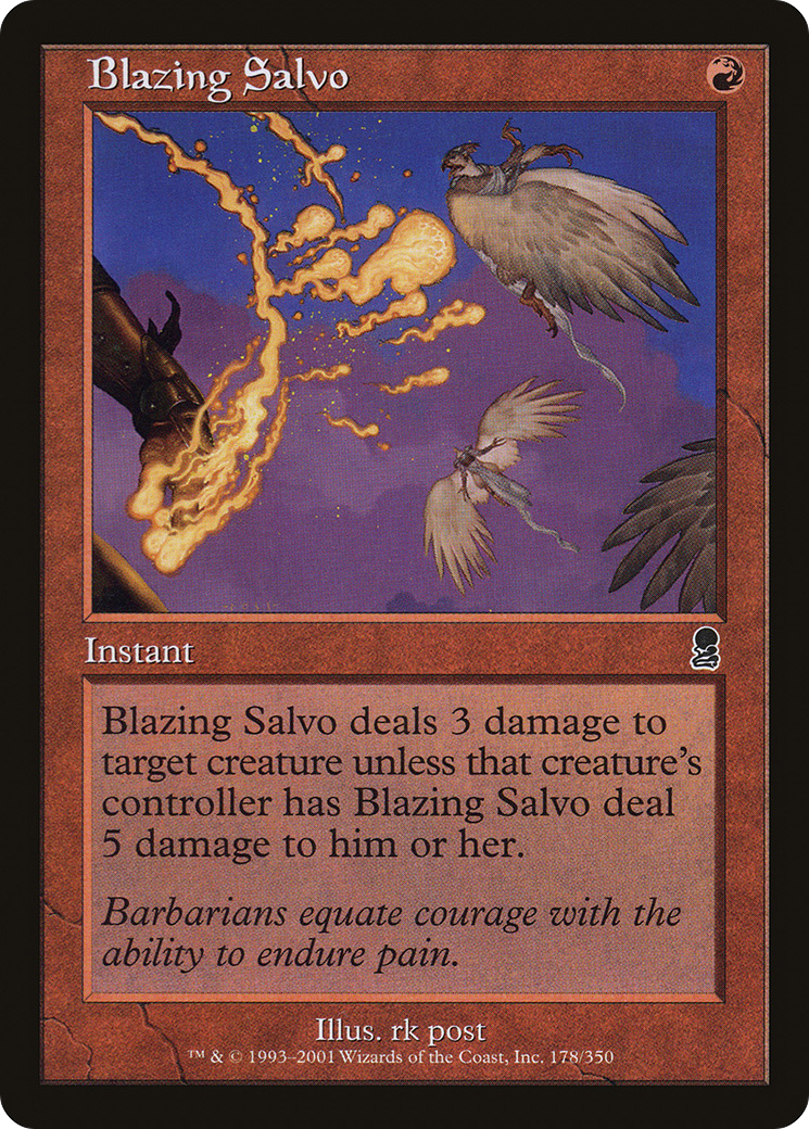 Blazing Salvo (ODY-178) - Feuille Odyssey 