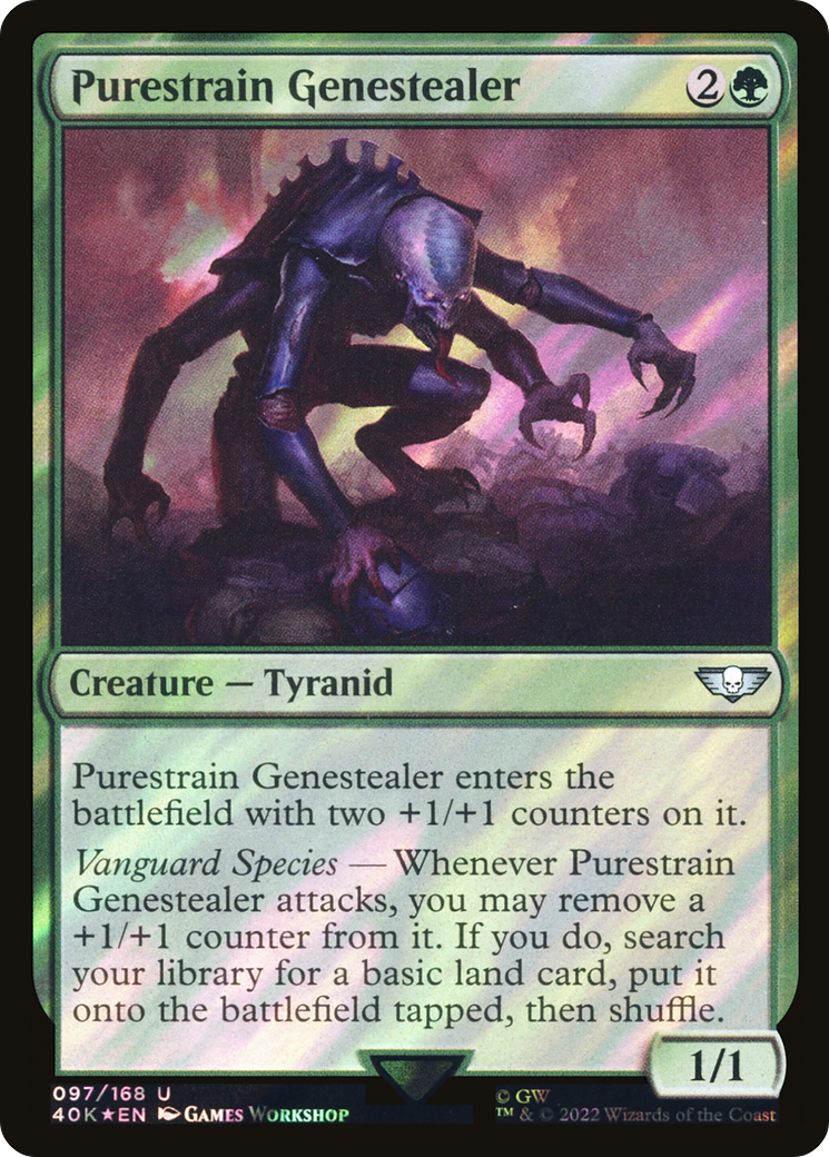 Purestrain Genestealer (Surge Foil) (40K-97★) - Warhammer 40,000 Commander Foil