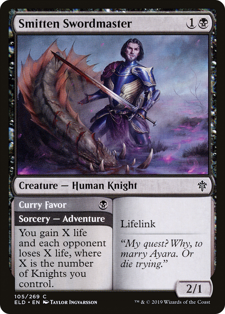 Smitten Swordmaster // Curry Favor (ELD-105) - Throne of Eldraine Foil