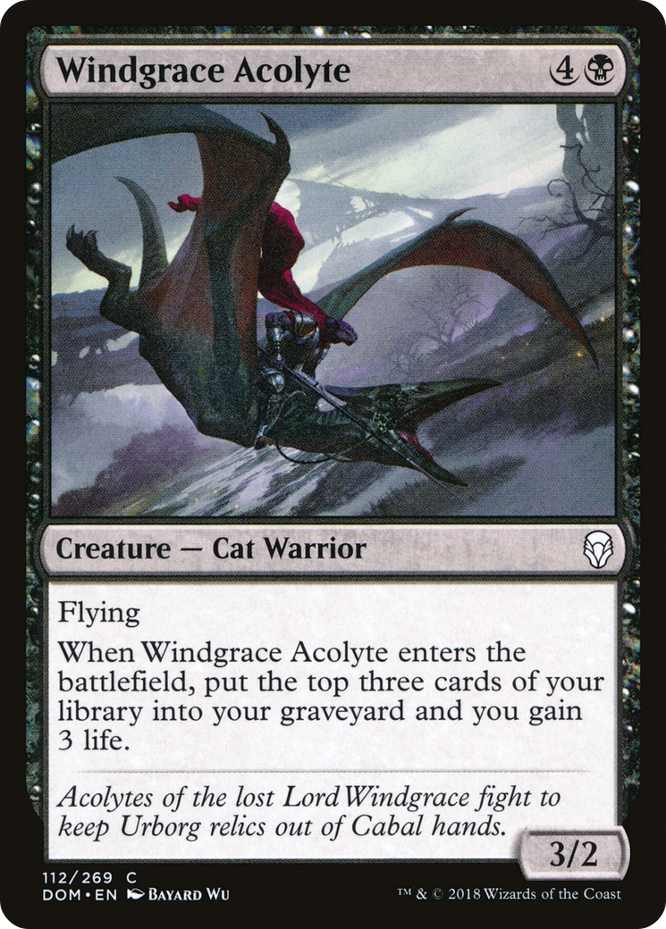Acolyte Windgrace (DOM-112) - Feuille de Dominaria 