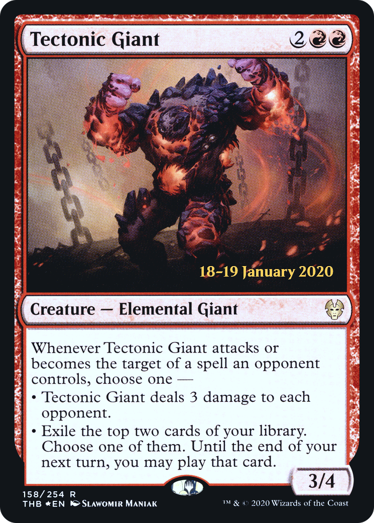 Tectonic Giant (PRE-158S) - Theros Beyond Death Promos Foil