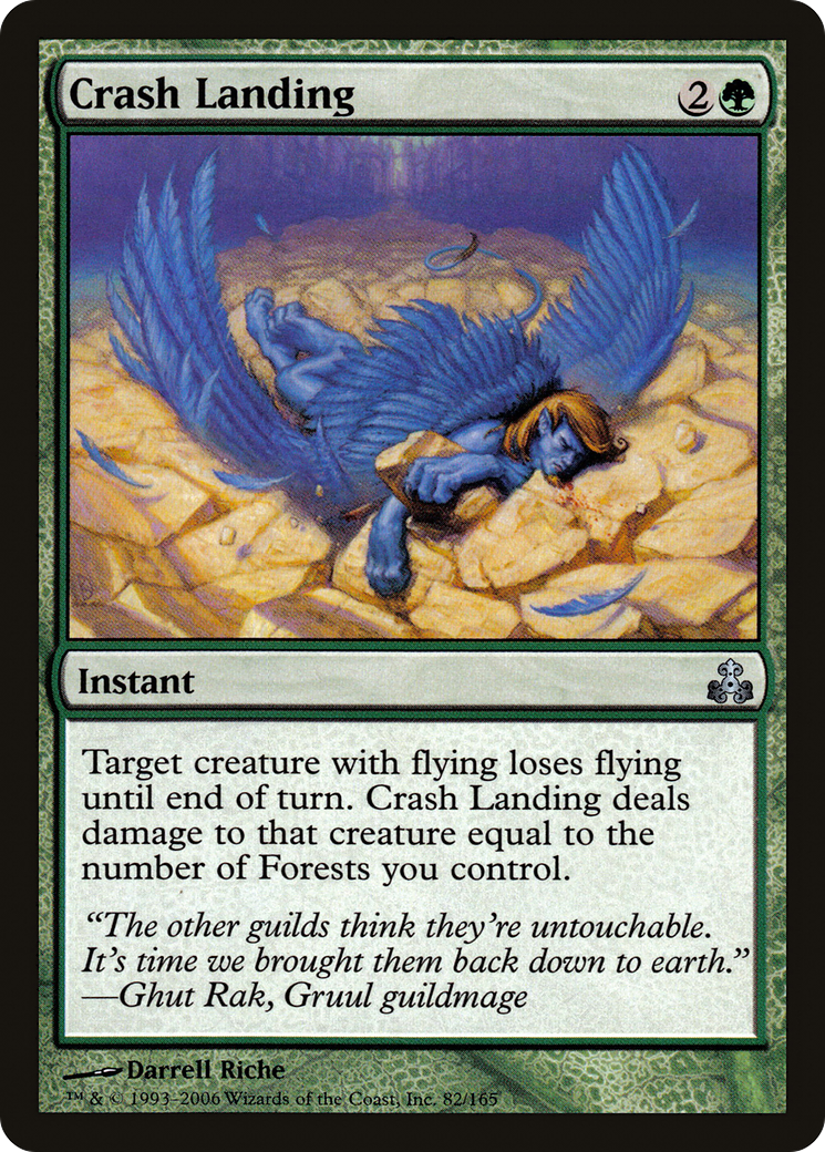 Crash Landing (GPT-082) - Feuille du Pacte des Guildes 