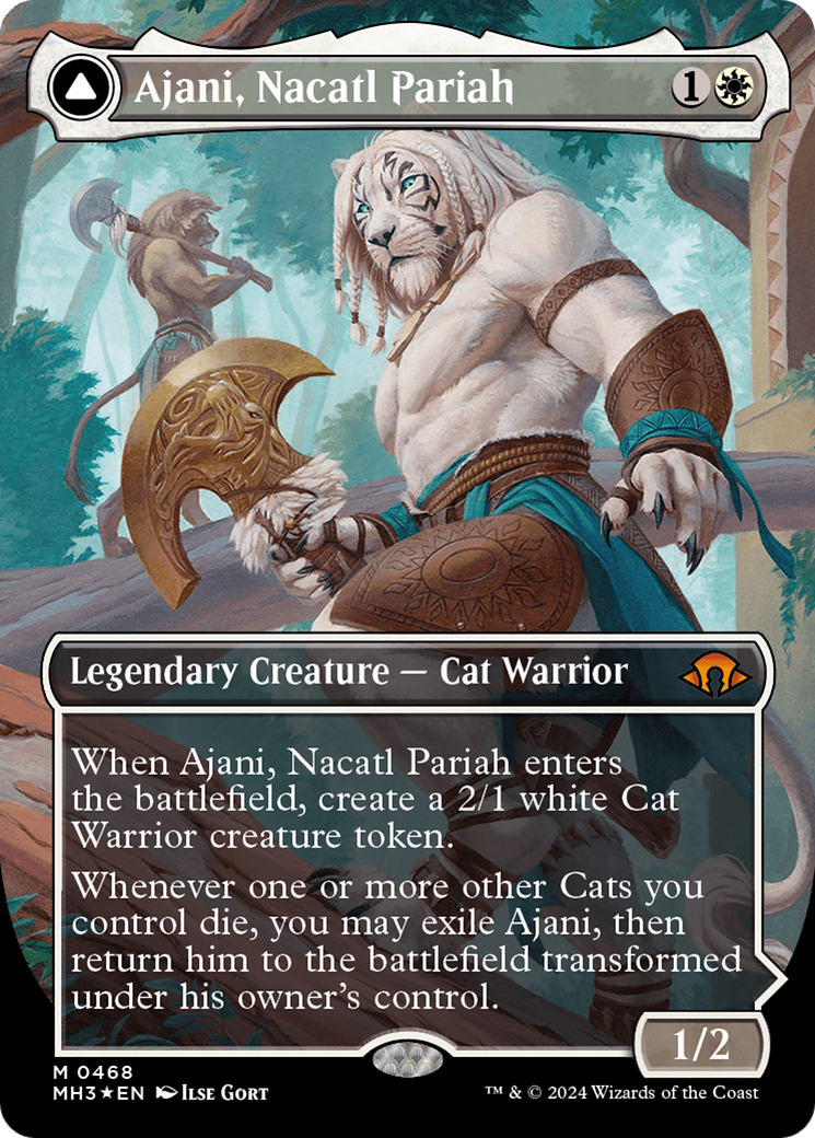 Ajani, Nacatl Pariah // Ajani, Nacatl Avenger (MH3-468) - Horizons Modernes 3 (Sans Bordure) Foil