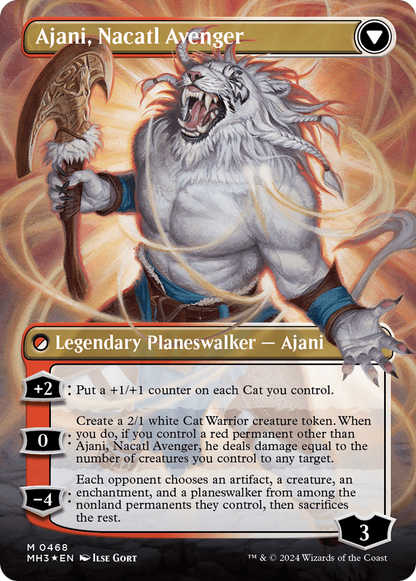 Ajani, Nacatl Pariah // Ajani, Nacatl Avenger (MH3-468) - Horizons Modernes 3 (Sans Bordure) Foil