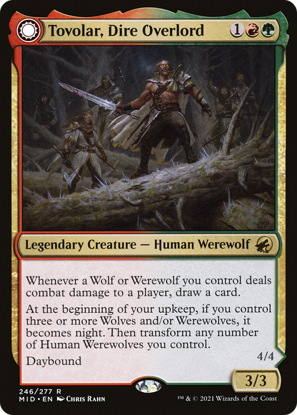 Tovolar, Seigneur du Mal // Tovolar, le Fléau de Minuit (MID-246) - Innistrad : Chasse de Minuit : (Transformation Double Face) Foil 