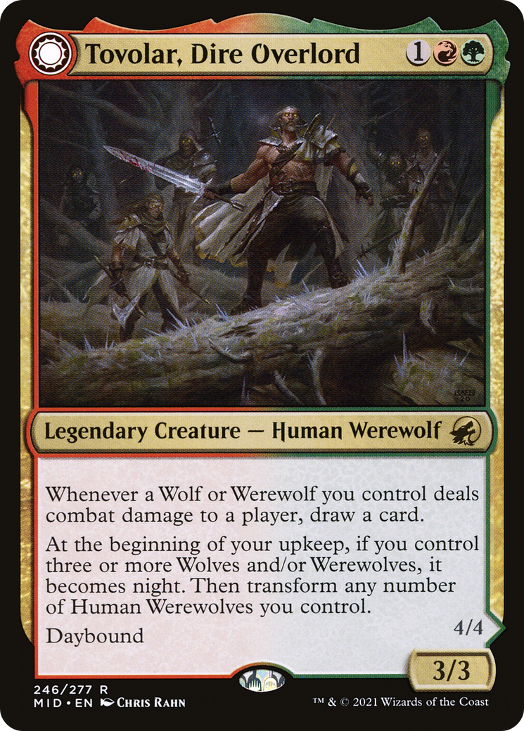 Tovolar, Seigneur du Mal // Tovolar, le Fléau de Minuit (MID-246) - Innistrad : Chasse de Minuit : (Transformation Double Face) Foil 
