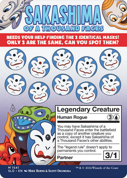 Sakashima of a Thousand Faces (SLD-1541) - Secret Lair Drop (Borderless) Foil