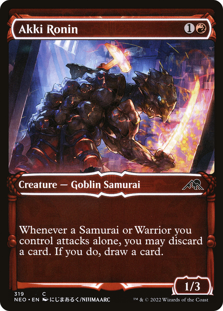 Akki Ronin (NEO-319) - Kamigawa : Dynastie Néon : (Vitrine) Foil 