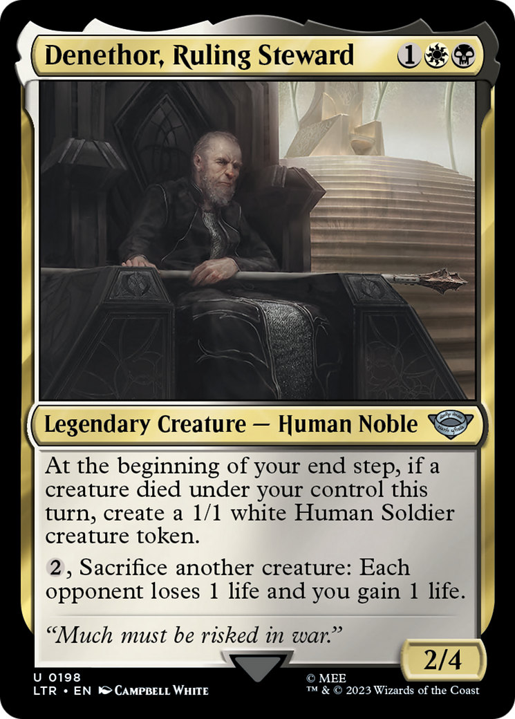 Denethor, Ruling Steward (LTR-198) - The Lord of the Rings: Tales of Middle-earth Foil