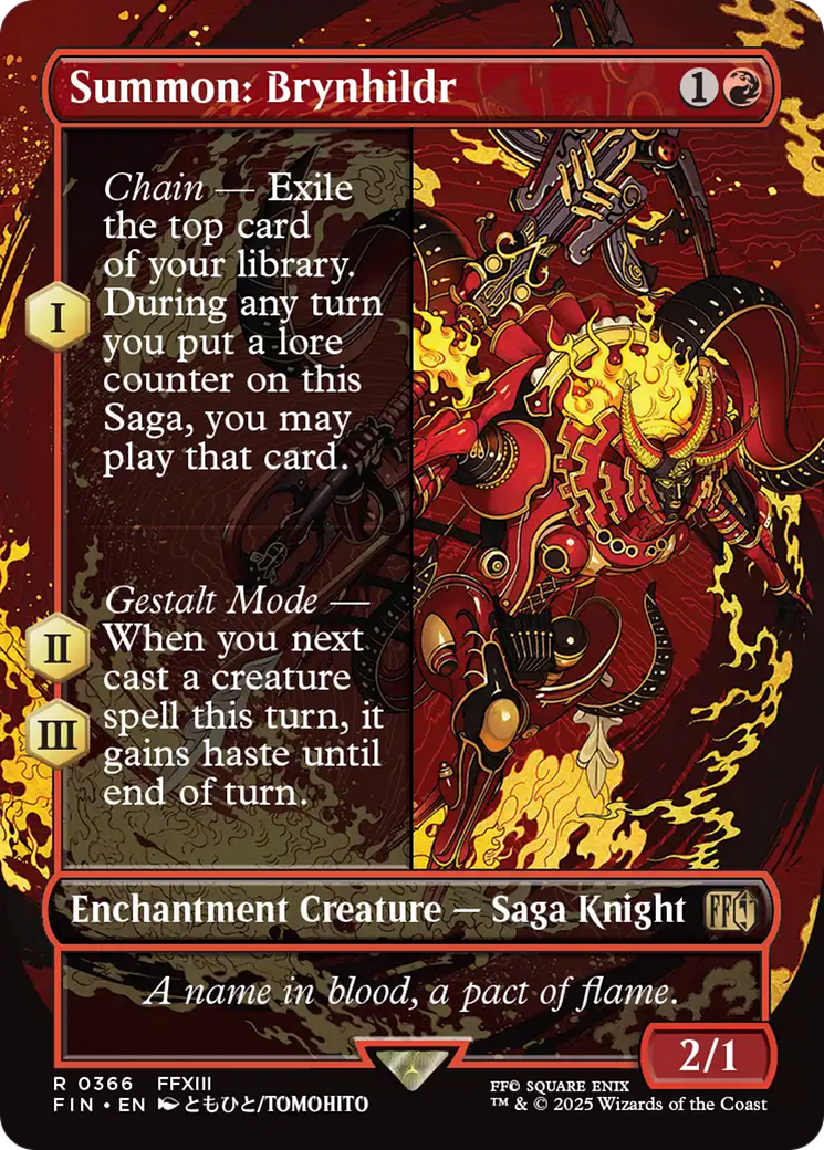 Summon: Brynhildr (FIN-366) - FINAL FANTASY: (enchantment) (Borderless) Foil