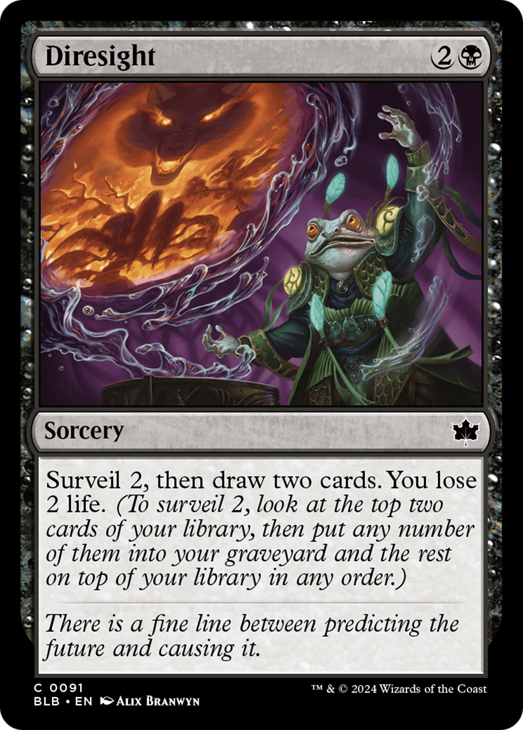 Diresight (BLB-091) - Feuille Bloomburrow 