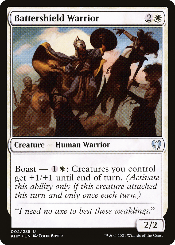 Battershield Warrior (KHM-002) - Feuille de Kaldheim 