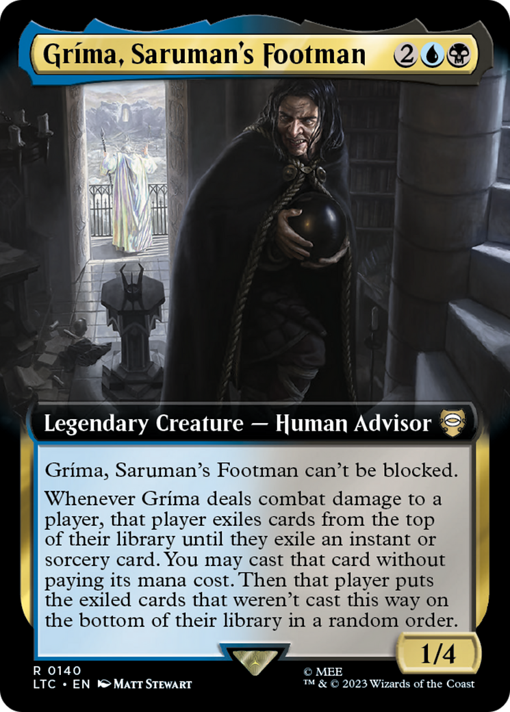 Grima, Saruman's Footman (Extended Art) (LTC-140) - Tales of Middle-earth Commander: (Extended Art)