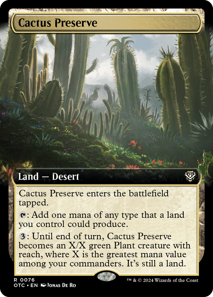 Réserve de cactus (OTC-076) - Commandant des Outlaws de Thunder Junction : (Extended Art)