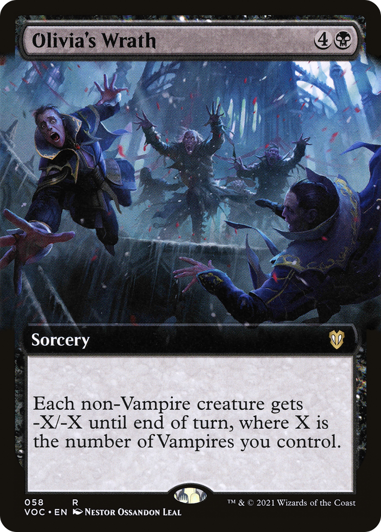 Olivia's Wrath (Extended Art) (VOC-058) - Crimson Vow Commander: (Extended Art)