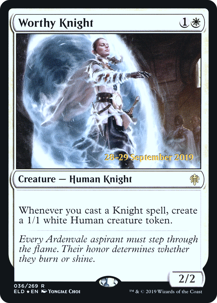 Worthy Knight (PRE-036) - Throne of Eldraine Promos Foil