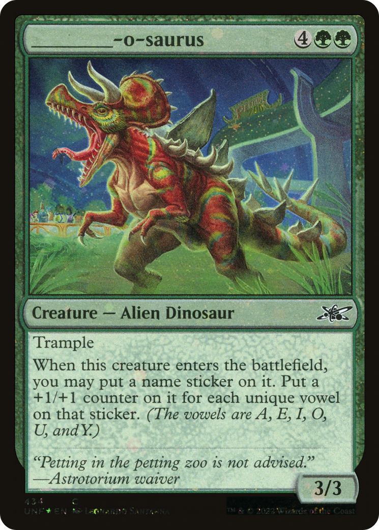 _____-o-saurus (UNF-434) - Feuille d'infini 