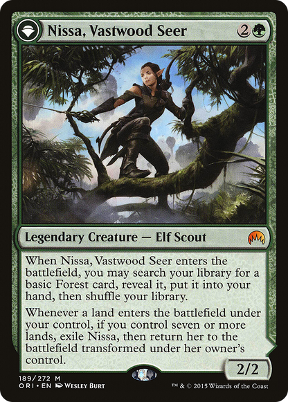 Nissa, Vastwood Seer (ORI-189) - Magic Origins: (originpwdfc) Foil