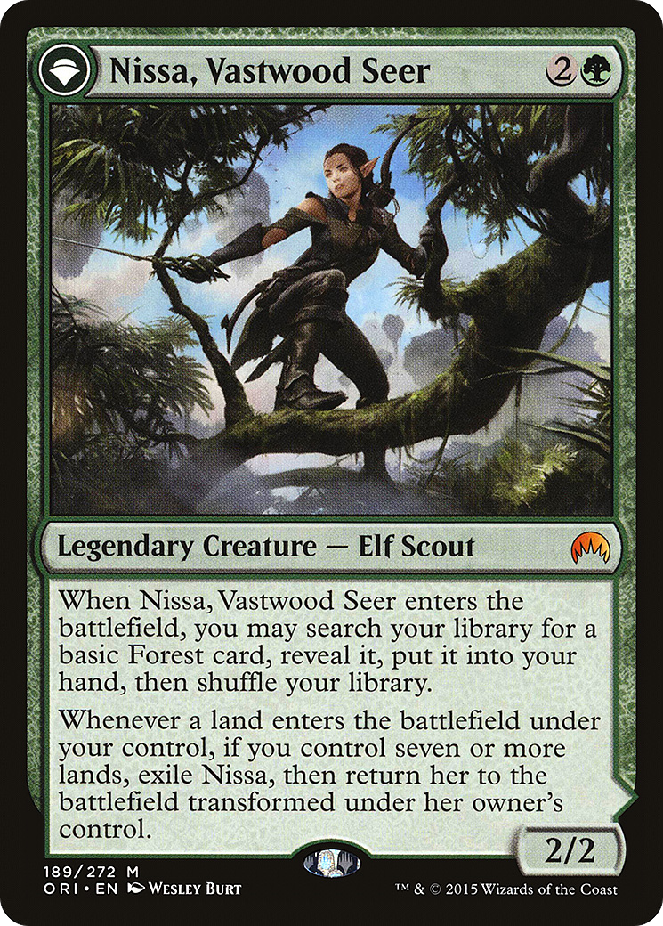 Nissa, Vastwood Seer (ORI-189) - Magic Origins: (originpwdfc) Foil