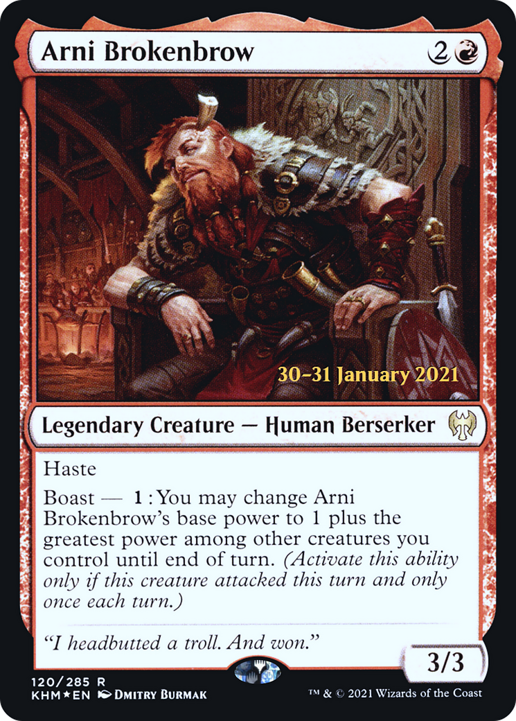 Arni Brokenbrow (PRE-120) - Kaldheim Promos Foil