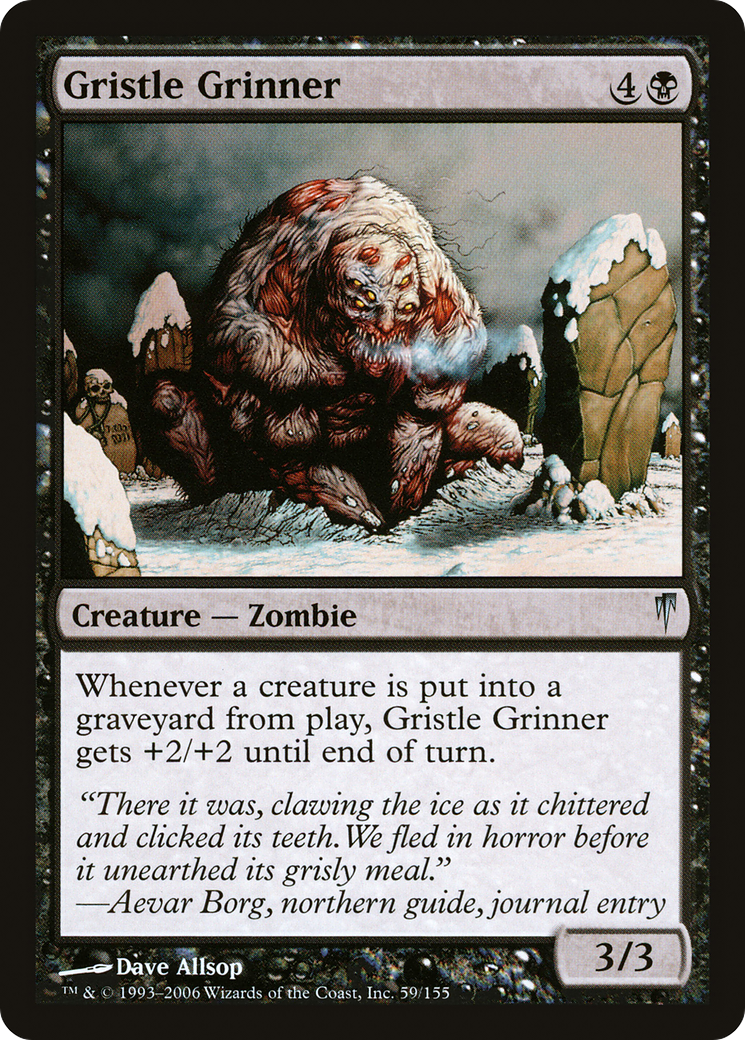 Gristle Grinner (CSP-059) - Feuille Coldsnap 