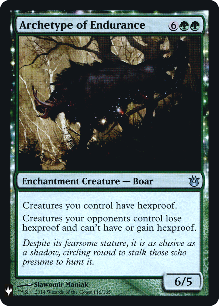 Archetype of Endurance (LIST-BNG-116) - The List: (enchantment) Foil